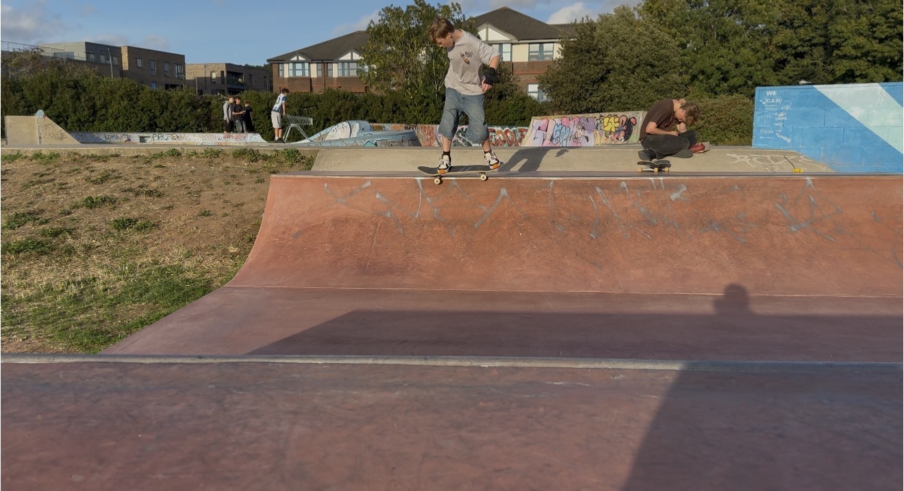 Barney skating at Sussex